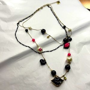 Betsey Johnson Lip Necklace